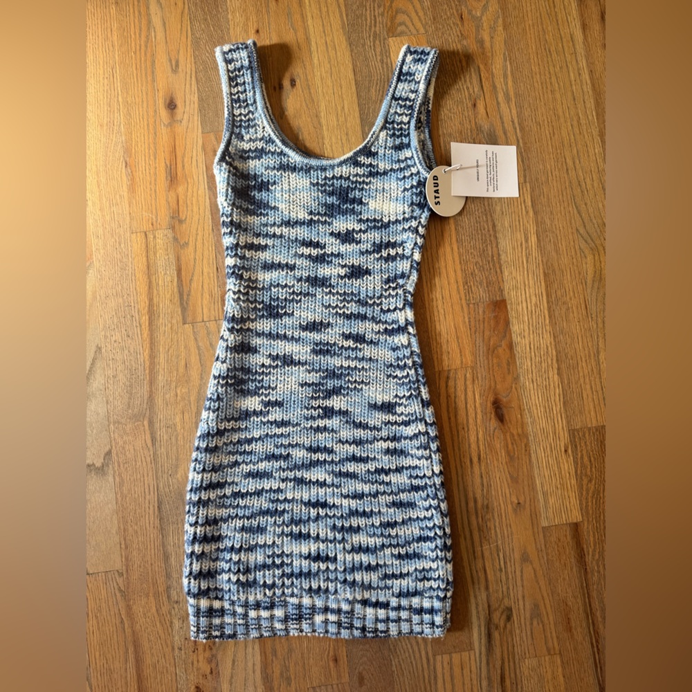 STAUD Mini Gardenia knit Dress Knit